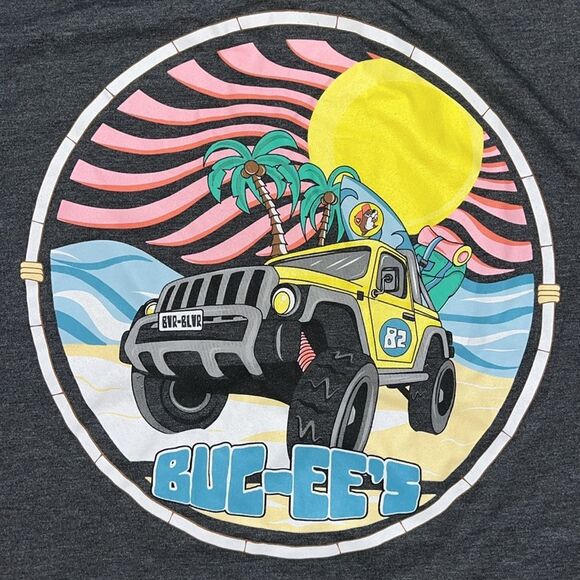Buc-ee’s T-shirt all good in a Jeep Palm Trees camper trailer beaver NEW 3XL - Picture 2 of 4